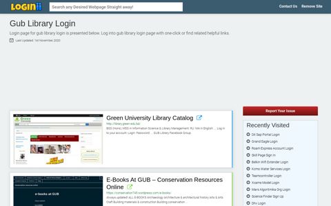 Gub Library Login - Loginii.com