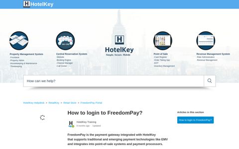 How to login to FreedomPay? – HotelKey Helpdesk