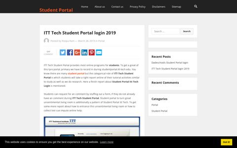 ITT Tech Student Portal login 2019 - Student Portal