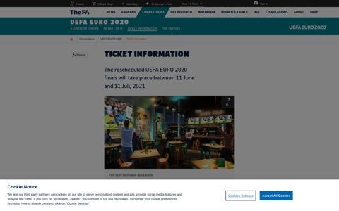Ticket information - UEFA EURO 2020 | The Football Association
