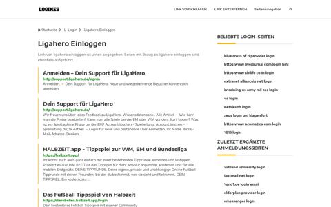 Ligahero Einloggen | Allgemeine Informationen zur ... - Logines.de