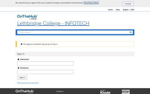 Sign In | Lethbridge College - INFOTECH | Academic Software ...