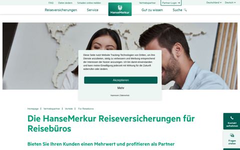 Vorteile für Reisebüros als Partner der HanseMerkur
