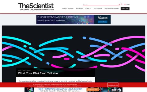 What Your DNA Can't Tell You | The Scientist Magazine®