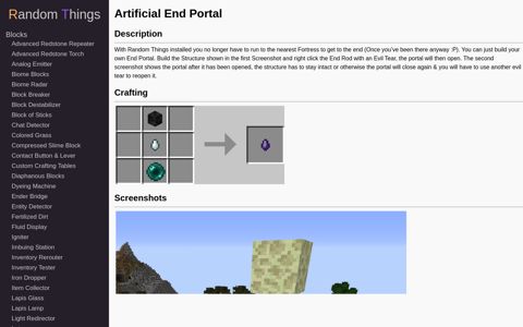 Artificial End Portal - Random Things - lumien.net