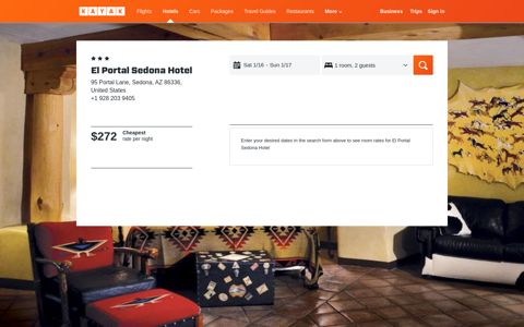 El Portal Sedona Hotel $272 ($̶4̶4̶3̶). Sedona Hotel ...