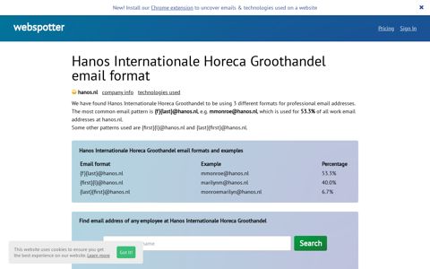 Hanos Internationale Horeca Groothandel email format and ...