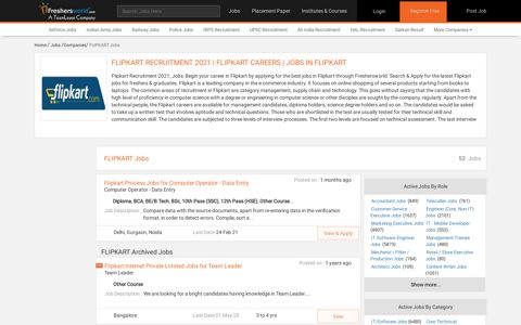 Flipkart Recruitment 2020 | Flipkart Careers | Jobs in Flipkart ...