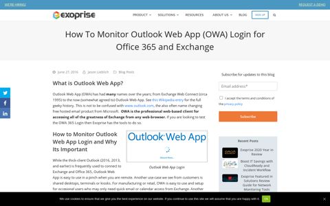 How To Monitor Outlook Web App (OWA) Login for Office 365 ...