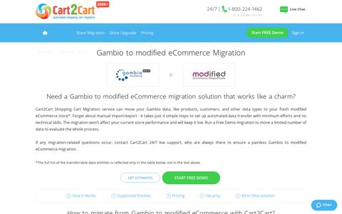 Gambio to modified eCommerce Migration | Cart2Cart | #1 ...