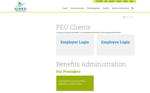 Employer, Employee, & PEO Client Logins - Group ...