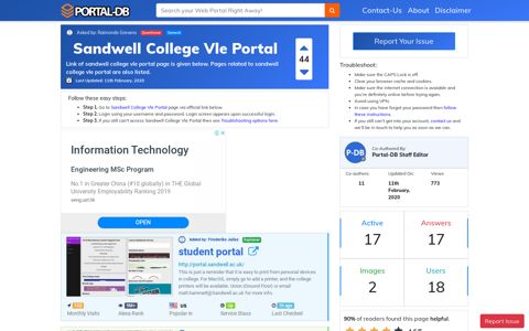 Sandwell College Vle Portal