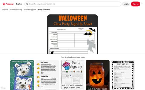 Halloween Classroom Party Sign-Up Sheet - PTO Today in ...