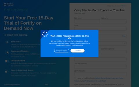 Free Trial, Try & Buy - Fortify on Demand | Micro Focus