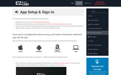 App Setup & Sign-in | EZVideo
