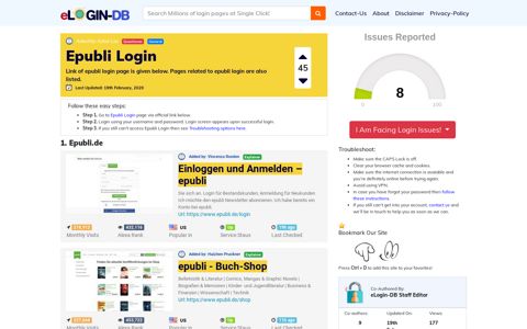 Epubli Login - A database full of login pages from all over the ...
