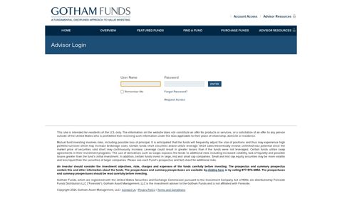 Login - Gotham Funds