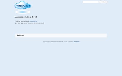 Accessing Halton Cloud - Halton Cloud - Google Sites