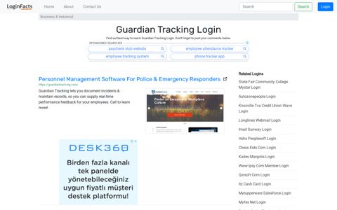 Guardian Tracking Login - Personnel Management Software ...