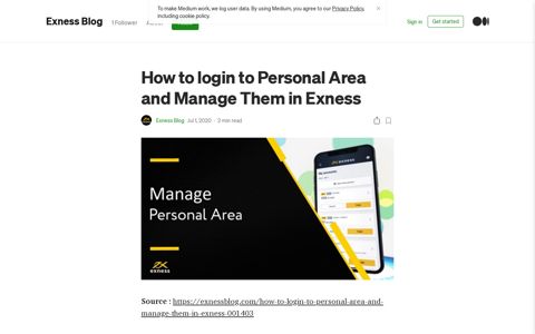 How to login to Personal Area and Manage Them in Exness ...