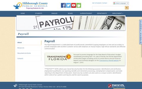 Payroll - Hillsborough County Public Schools