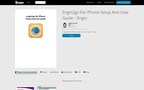 Engin2go For iPhone Setup And User Guide – Engin - Yumpu