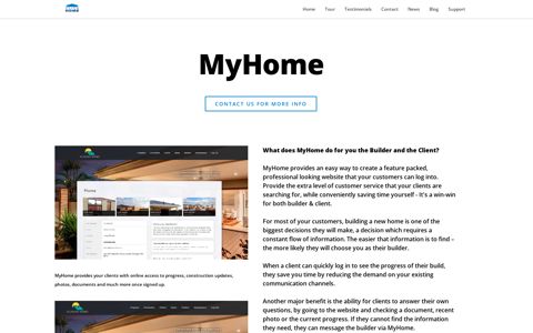 MyHome Client Portal For Home Builders - ClickHome