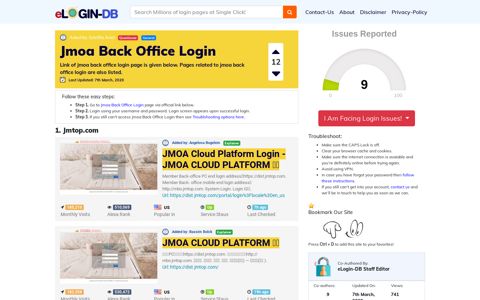 Jmoa Back Office Login - A database full of login pages from ...