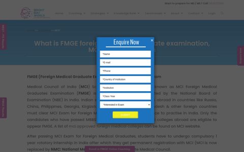 What is FMGE foreign medical graduate examination, MCI ...
