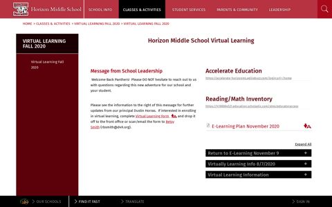 Virtual Learning Fall 2020 - D49.org