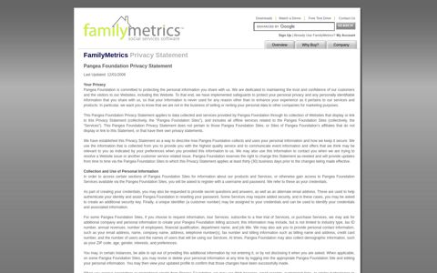 Privacy Statement - FamilyMetrics | Social Services Software