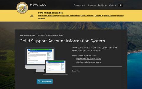 Child Support Account Information System - Hawaii.gov
