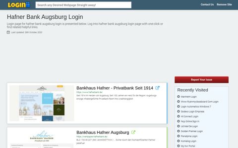 Hafner Bank Augsburg Login - Loginii.com