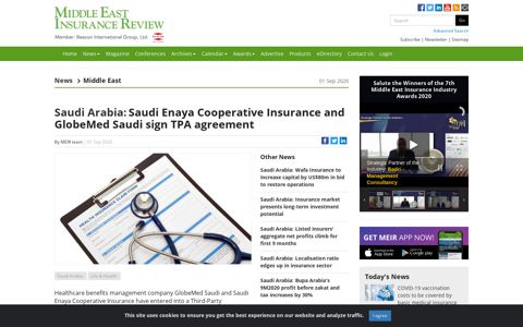 Saudi Arabia: Saudi Enaya Cooperative Insurance and ...