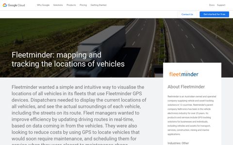 Fleetminder: mapping and tracking the locations of vehicles