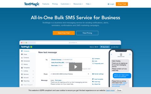 TextMagic: Bulk SMS Marketing Service Provider Since 2001