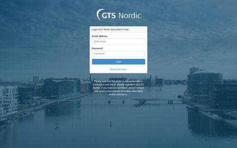 GTS Nordic Consultant login system