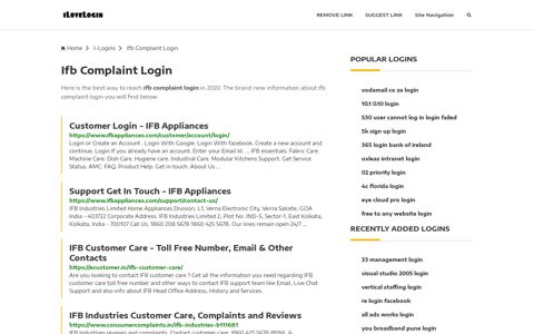 Ifb Complaint Login ❤️ One Click Access