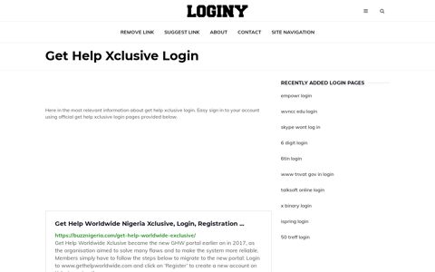 Get Help Xclusive Login ✔️ One Click Login - loginy.co.uk