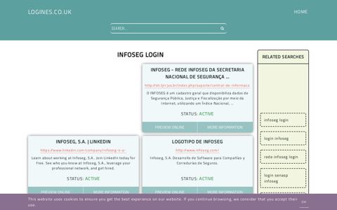 infoseg login - General Information about Login - Logines.co.uk
