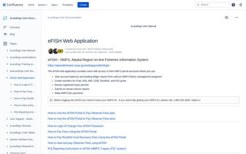eFISH Web Application - eLandings Wiki