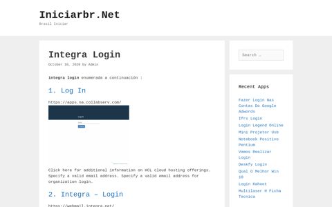 Integra Login - Iniciarbr.Net