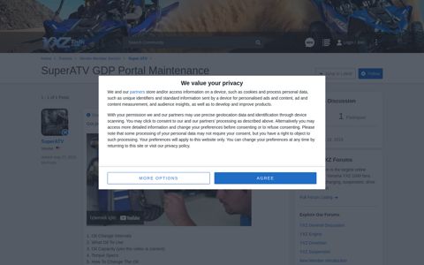 SuperATV GDP Portal Maintenance | Yamaha YXZ Forums