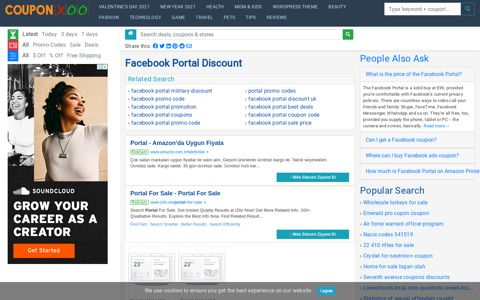 Facebook Portal Discount - 11/2020 - Couponxoo.com