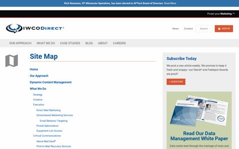 Site Map - IWCO Direct