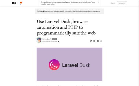 Use Laravel Dusk, browser automation and PHP to ... - Medium
