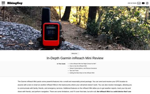 In-Depth Garmin inReach Mini Review – HikingGuy.com