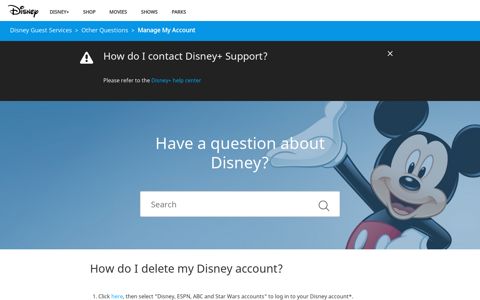 How do I delete my Disney account? – Disney Guest Services