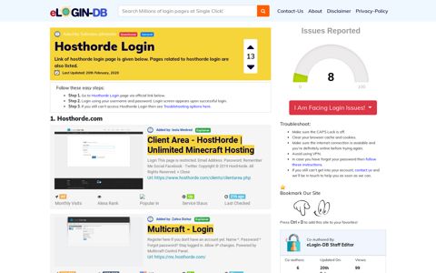 Hosthorde Login - A database full of login pages from all over ...