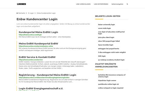 Enbw Kundencenter Login | Allgemeine Informationen zur Anmeldung